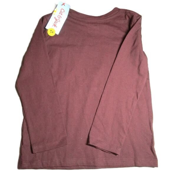 Cat & Jack Unisex Toddler Dark Brown T-Shirt Long Sleeve Chill and Sweet Size 5T - Picture 3 of 5